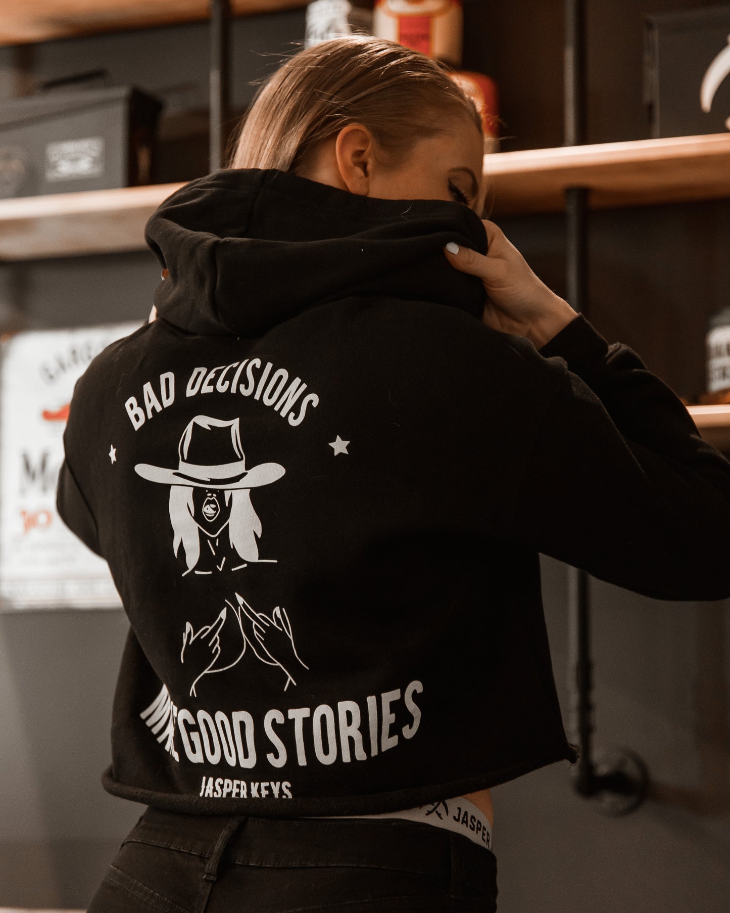 Bad Decisions Crop Hoodie