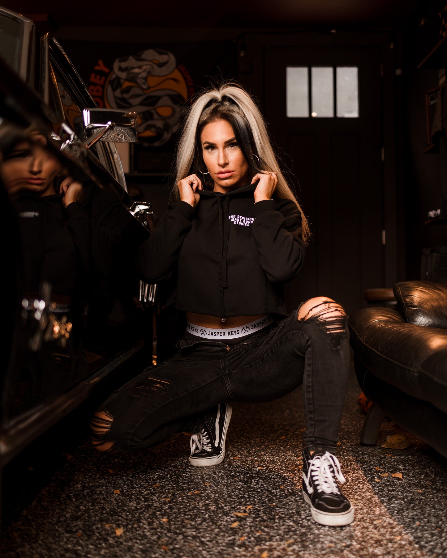 Bad Decisions Crop Hoodie