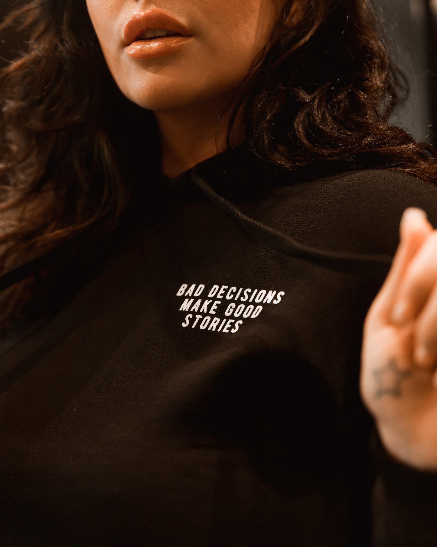 Bad Decisions Crop Hoodie
